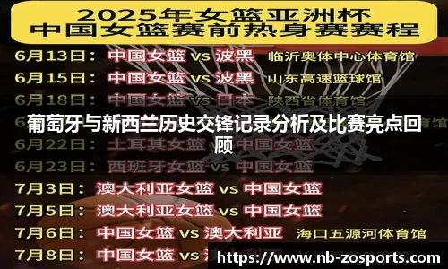 葡萄牙与新西兰历史交锋记录分析及比赛亮点回顾